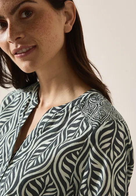 Muster-Mix Bluse slate khaki