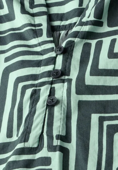 Gemusterte Bluse slate khaki