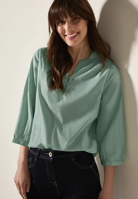 Leichte Bluse matcha green