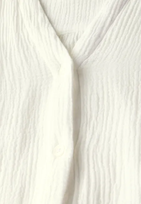 Musselin Bluse vanilla white