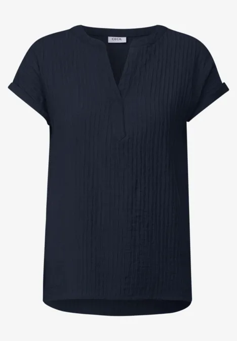 Strukturbluse universal blue