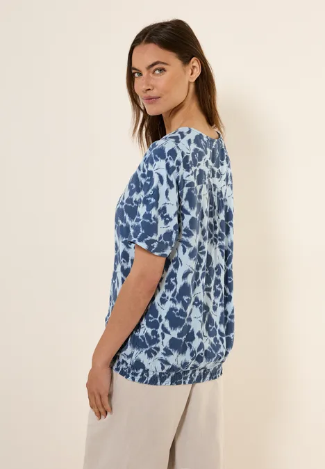 Gemusterte Bluse pastel blue
