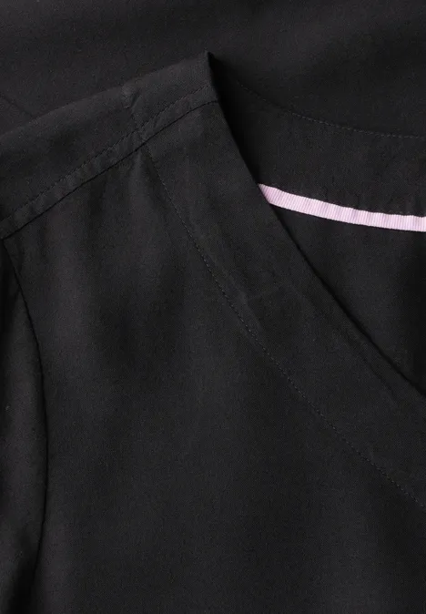 Blusenshirt mit Knoten Black