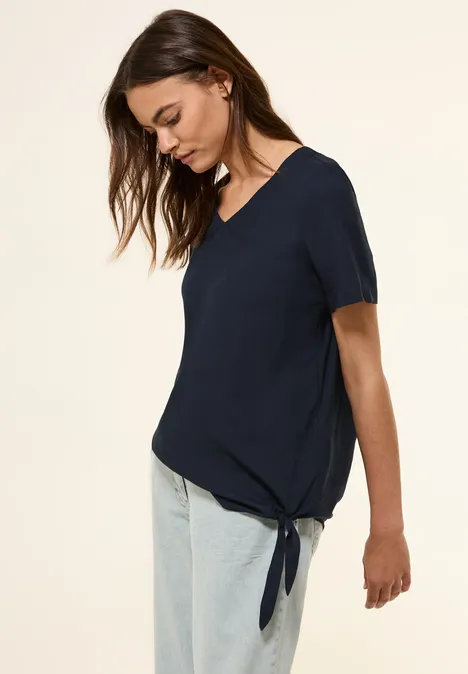 Blusenshirt mit Knoten universal blue