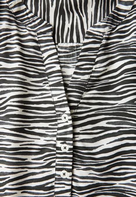 Tunika mit Zebra Print volcanic grey