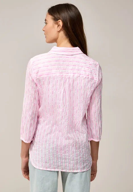 Gestreifte Bluse vanilla white