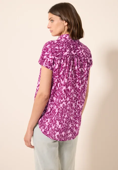 Bluse mit Minimal Print cherry blossom pink