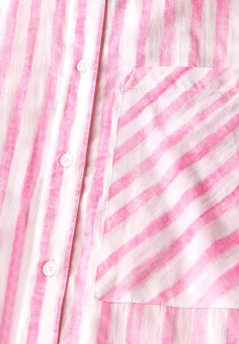 Gestreifte Hemdbluse cherry blossom pink