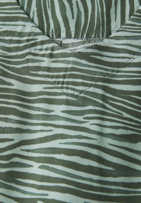 Blusenshirt mit Zebra Print dark balmy khaki