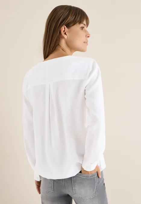 Bluse in Unifarbe White