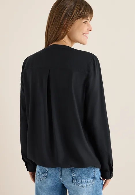 Blouse in effen kleur Black