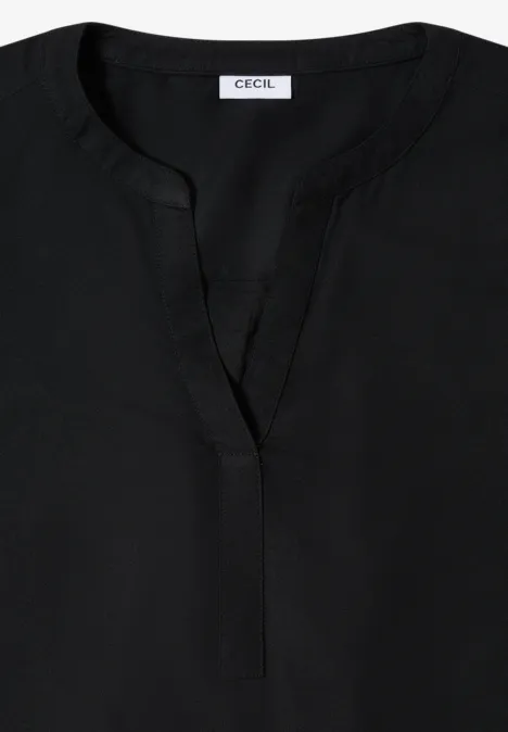 Blouse in effen kleur Black