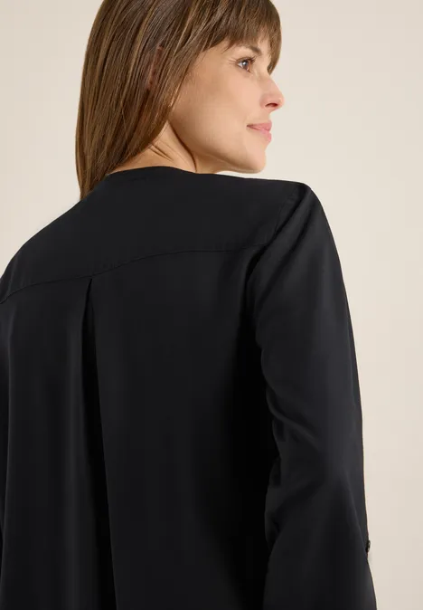 Blouse in effen kleur Black