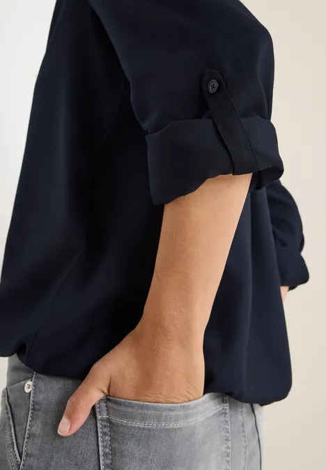 Blouse in effen kleur urban dark blue