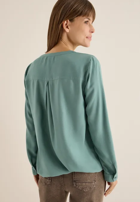 Blouse in effen kleur jewel green