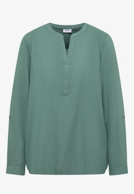 Blouse in effen kleur jewel green