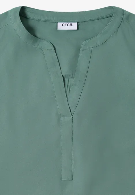 Blouse in effen kleur jewel green