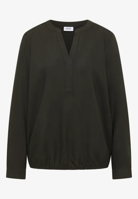 Blouse en couleur unie raw khaki