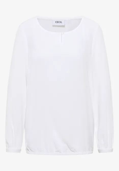 Bluse in Unifarbe White