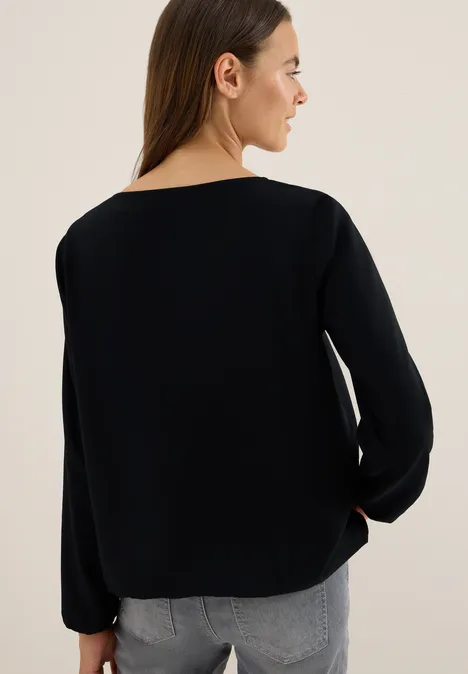 Bluse in Unifarbe Black