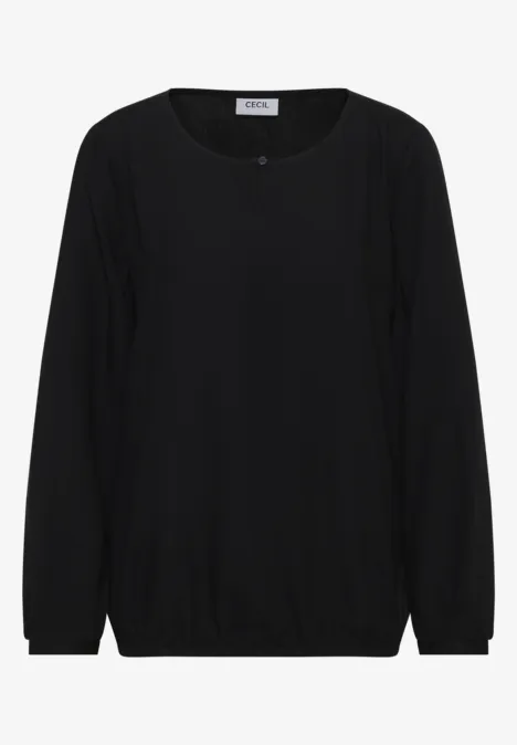 Bluse in Unifarbe Black