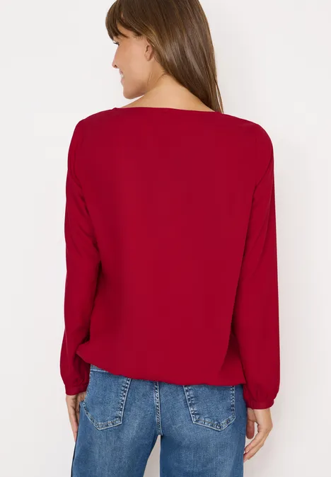 Blouse in effen kleur beaujolais red