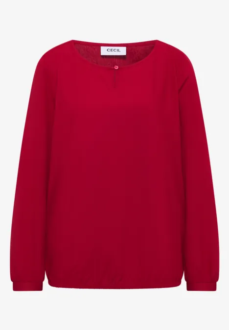 Blouse in effen kleur beaujolais red