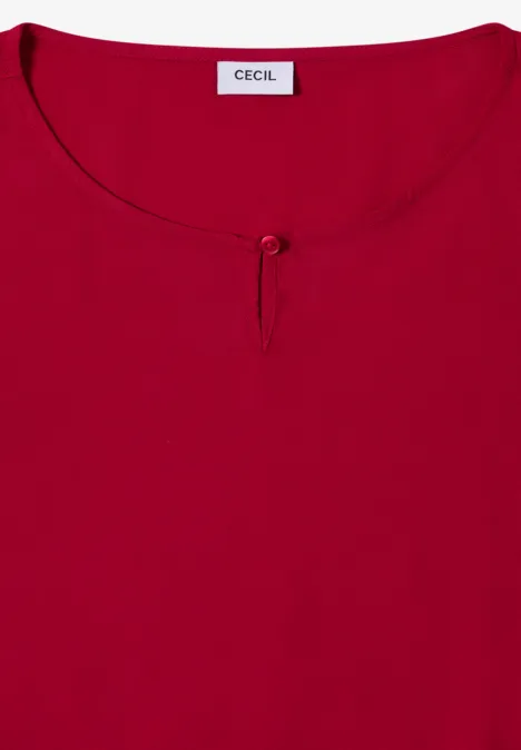 Blouse in effen kleur beaujolais red