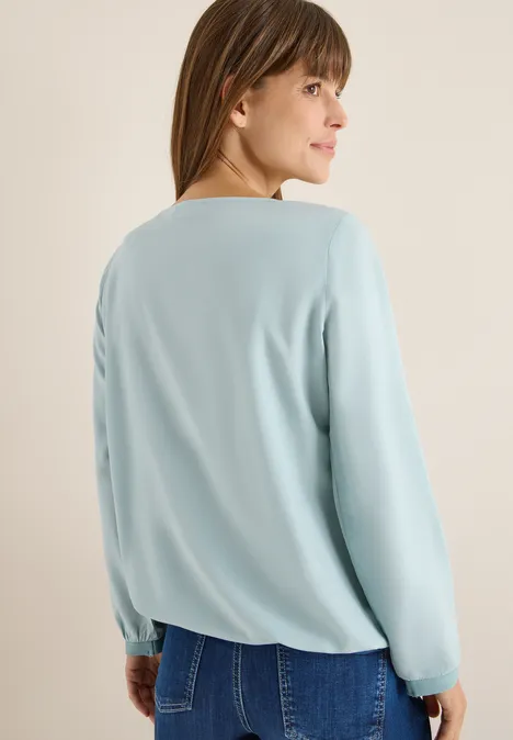 Blouse in effen kleur light mint blue