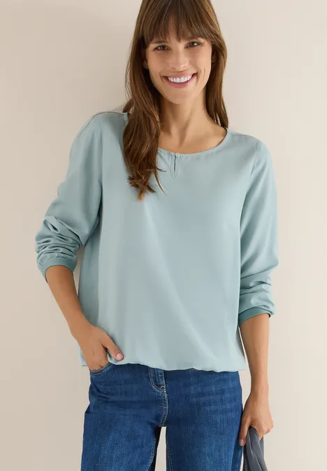 Blouse in effen kleur light mint blue