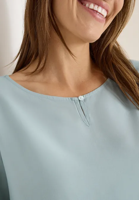 Blouse in effen kleur light mint blue