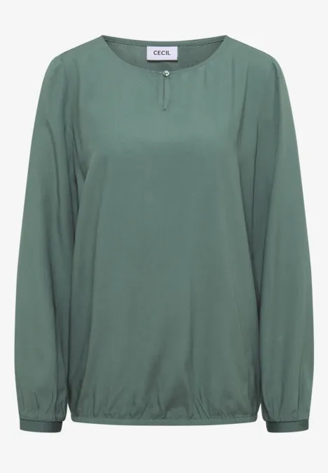 Bluse in Unifarbe jewel green