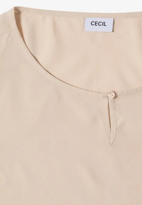Bluse in Unifarbe oat milk beige