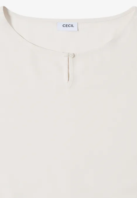 Blouse in effen kleur light greige