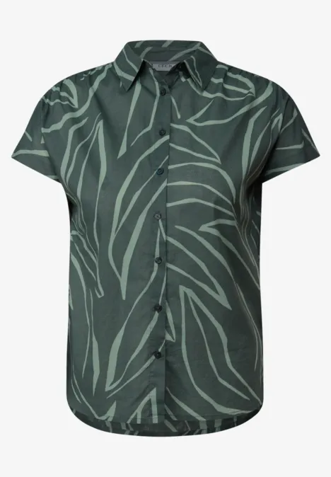 Lichtgewicht katoenen blouse dark balmy khaki