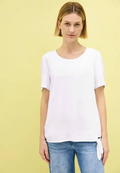Bluse mit Knotendetail White