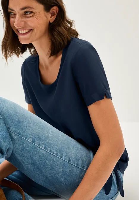 Bluse mit Knotendetail urban navy blue