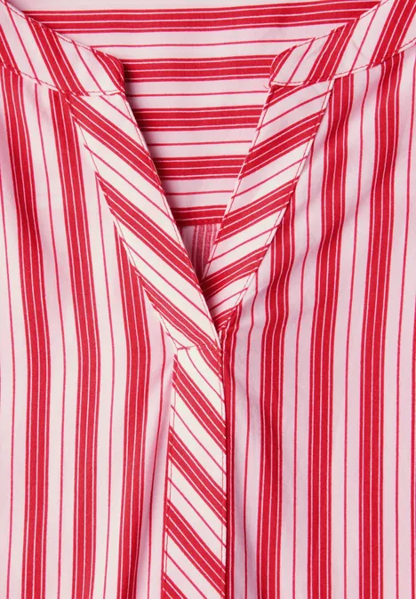 Gestreiftes Blusenshirt glazed apple red