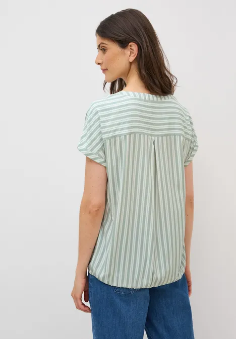 Gestreiftes Blusenshirt vanilla white