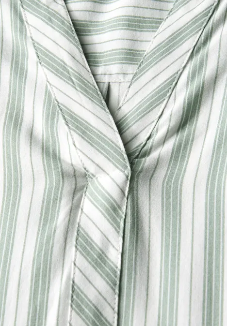 Gestreiftes Blusenshirt vanilla white