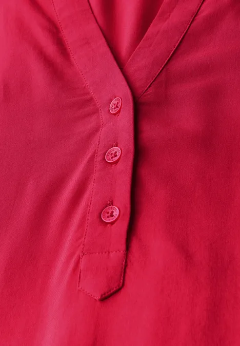 Blusenshirt in Unifarbe glazed apple red