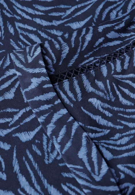 Minimal Print Blusenshirt urban navy blue