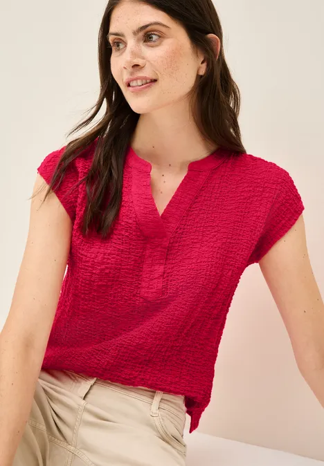 Strukturbluse glazed apple red