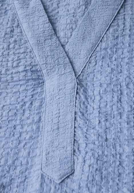 Strukturbluse deep pastel blue