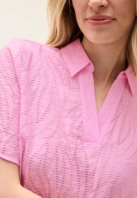 Blusenshirt mit Struktur cherry blossom pink