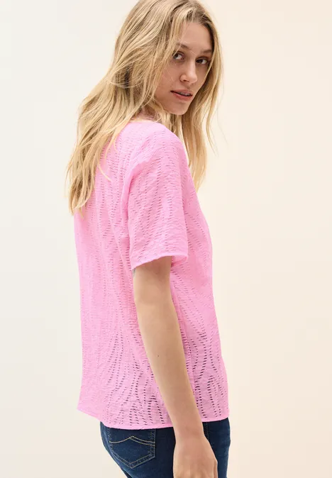 Blusenshirt mit Struktur cherry blossom pink