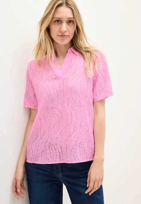 Blusenshirt mit Struktur cherry blossom pink