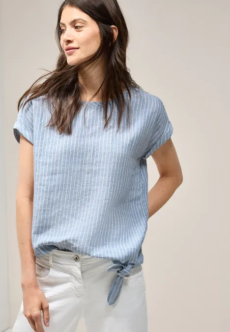Blusenshirt aus Leinen chambray forever blue