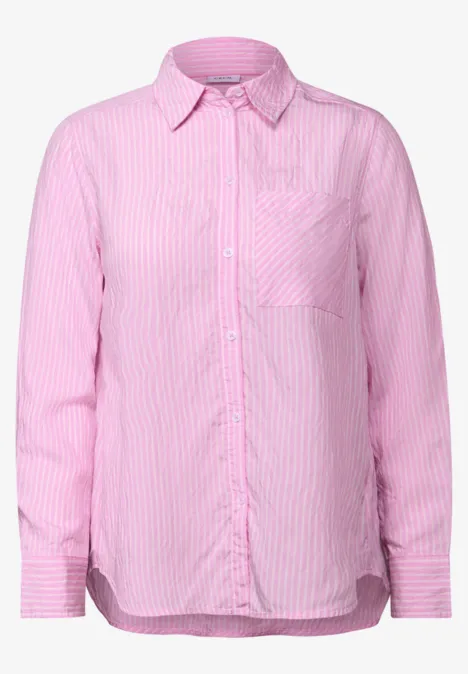 Gestreifte Hemdbluse cherry blossom pink