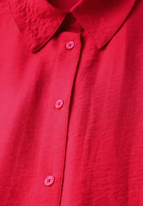 Hemdbluse mit Struktur glazed apple red